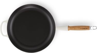 Сковорода чавунна 28 см з дерев'яною ручкою, кремовий Signature Le Creuset