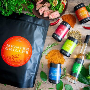 Подарунковий набір спецій ручної роботи, 12 спецій з усього світу (набір) - Літній подарунок та ідеальний подарунок для барбекю День народження, вітання, новосілля, річниця, дружба, Gen Selection, 12 спецій (73651) (Master Griller XXL, делікатеси (92651))