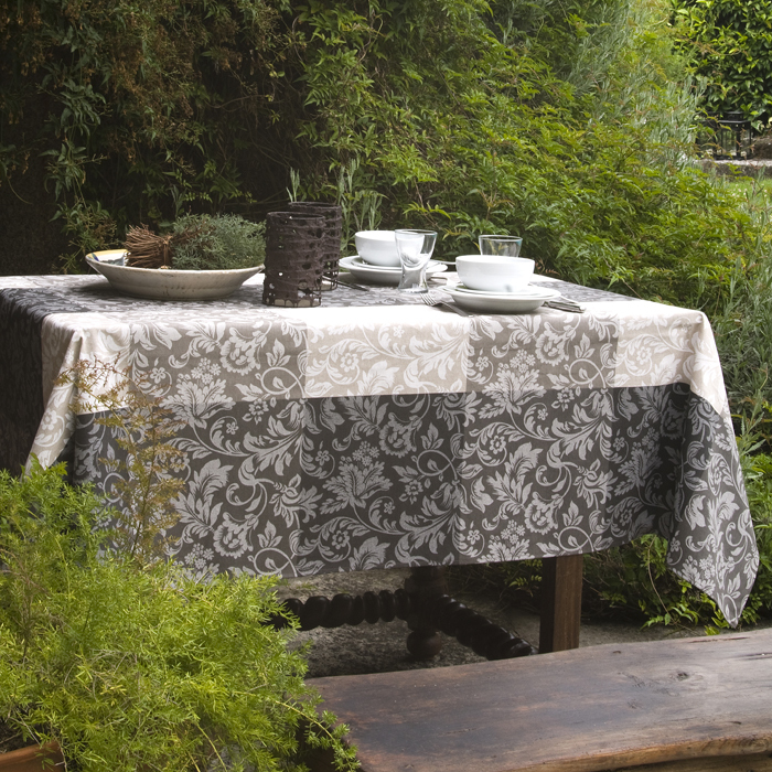 Скатерть Atenas Home Textile Mikonos Gris, хлопок с покрытием