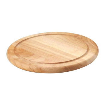 Обробна дошка для мяса з канавкою, каучукове дерево 25 см Continenta