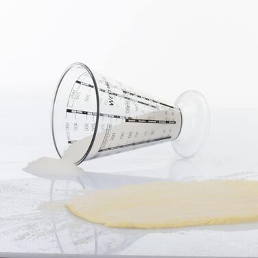 Миска для випічки Westmark 3,5 л - з носиком - кришка з двох частин - миска для змішування без бісфенолу А, нековзна та придатна для миття в посудомийній машині (червона/біла) (біла/червона, набір із мірною чашкою)