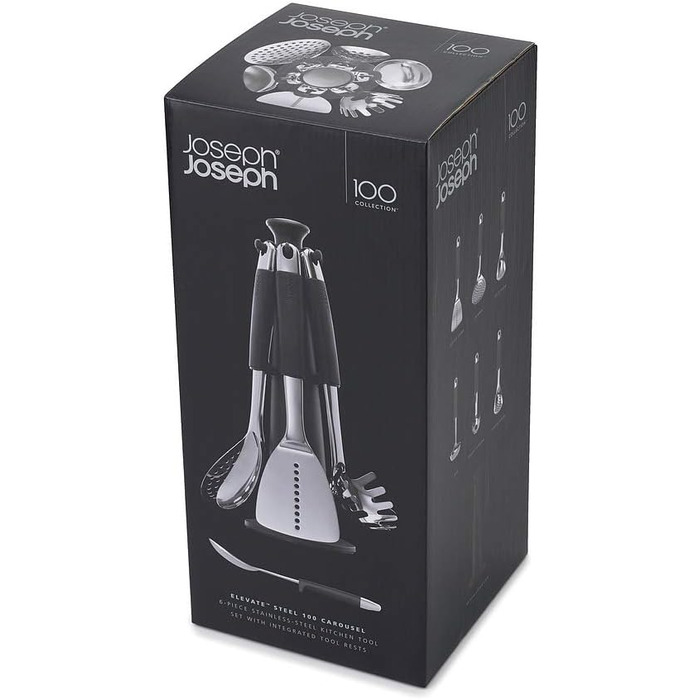 Набір посуду Joseph Joseph Elevate Carousel, 6 предметів, багатобарвний (блок з нержавіючої сталі, чорний)