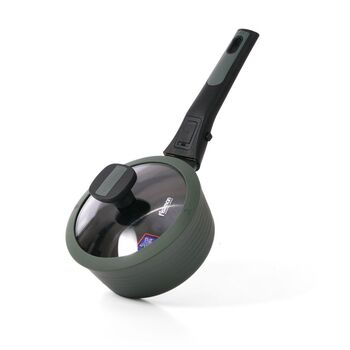 Ковш Fissman BRILLIANT 16x7,5см/1,3л со съемной ручкой и стеклянной крышкой (14380)