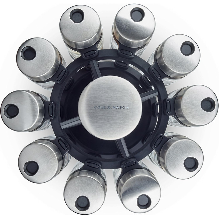 Підставка для спецій з 20 банками Cole & Mason