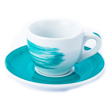 35112 Чашка espresso 75 мл Green stroke B 'Verona Millecolori Hand Painted Brush stroke B Green with