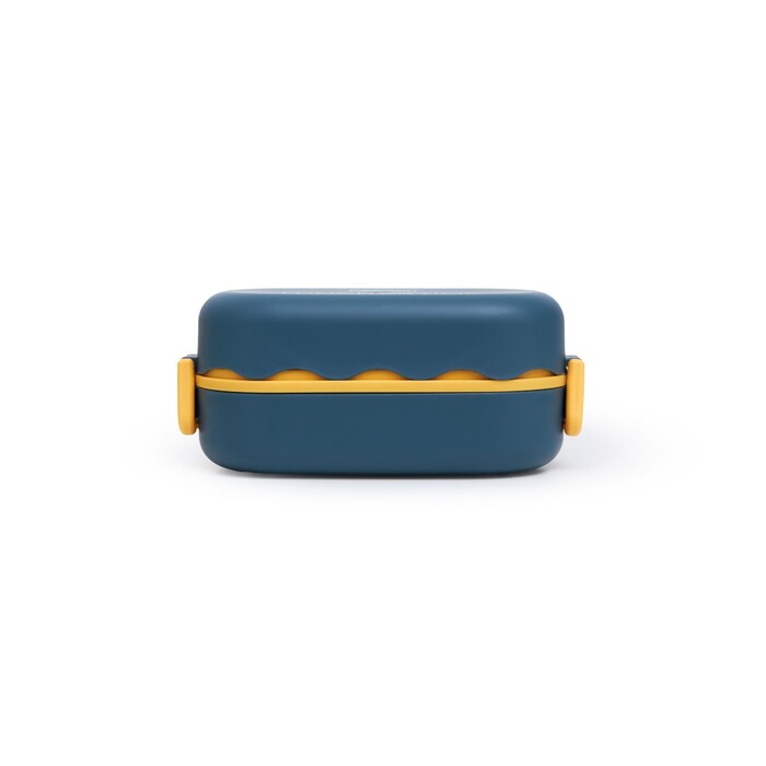 Ланч-бокс Fissman подвійний 19х9х8,7 см / 800 мл, колір коричнівий пластик (16745)