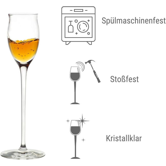 Набір із 6 чарок з ніжкою 65 мл, Quatrophil Stölzle Lausitz