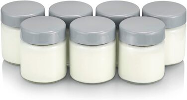 Порційні баночки 150 мл для йогуртниць, набір 7 предметів, сірі Severin