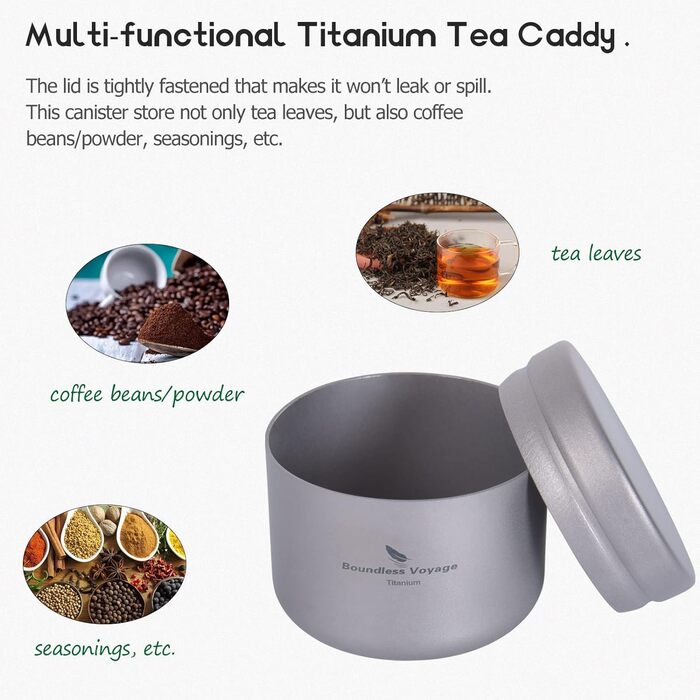 Портативний міні-жерстяний контейнер для зберігання кавового порошку 35 мл. iBasingo