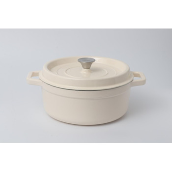 Кастрюля чугунная 28,5 см Tierra кремовая 830065 NOIS