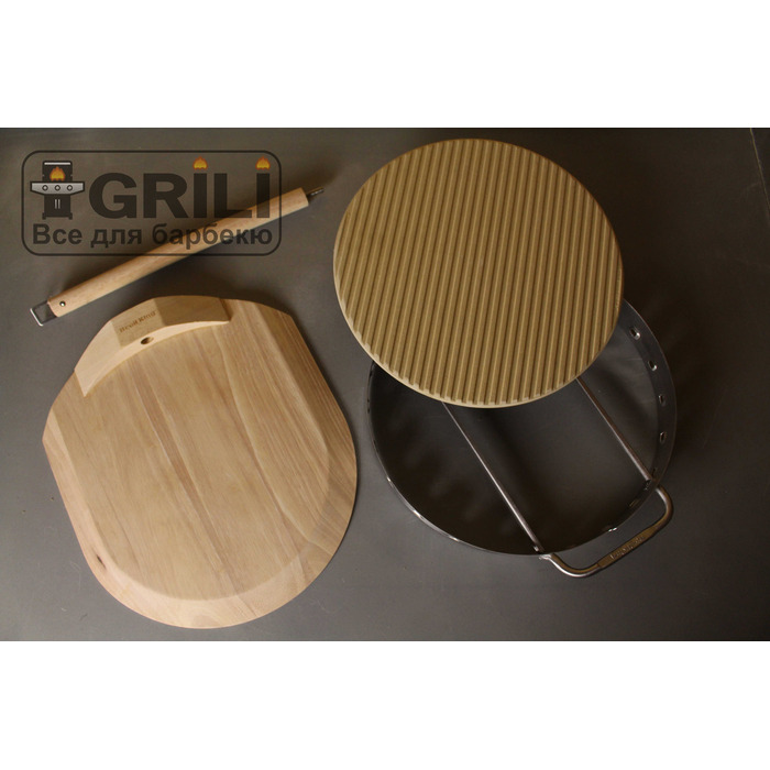 Набір для піци «Керам». камінь, шпатель, форма Broil King 69816 (69815) Код: 003334