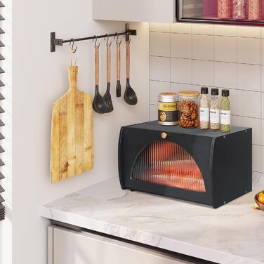 Хлібниця 39 х 23 х 21 см чорний Leader Accessories