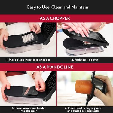 Овочерізка 6-в-1 компактна, чорна fullstar