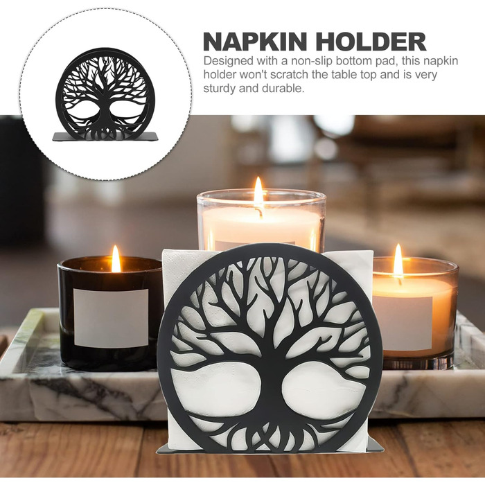 Підставка для серветок чорна VILLCASE