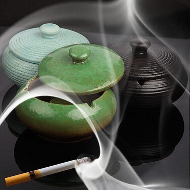 Попільничка з кришкою чорна Nuts OT nuts