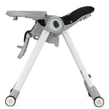 Дитячий стільчик для годування з 4 колесами та функцією гальма від 6 місяців чорний Momi