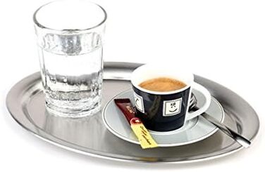 Набір глечиків для молока APS з 4 шт. , маленькі глечики для вершків для кави/молока, глечик для вершків, вміст 25 мл, нержавіюча сталь (комплект з кав'ярнею, 19 x 15 см)