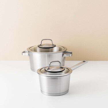 Ковш со стеклянной крышкой BergHOFF Manhattan, диам. 16 см, 1,6 л