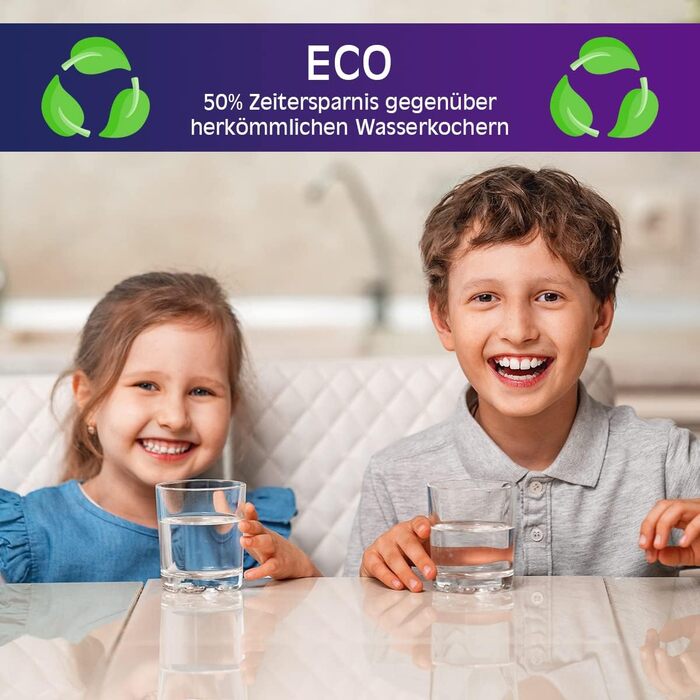 Диспенсер для горячей воды ProfiCook PC-HWS 1145, корпус из нержавеющей стали, горячая вода нажатием кнопки примерно за 3 секунды, светодиодный дисплей с сенсорным управлением, 2600 Вт (резервуар для воды 2,2 литра)