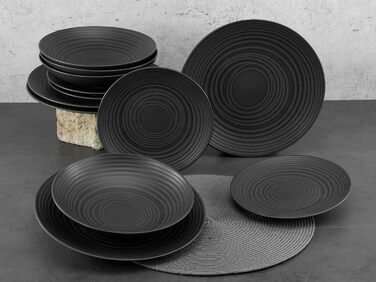 Набір тарілок на 4 персони, 12 предметів, Lava Stone Creatable