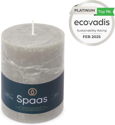 Свічки Spaas Rustic Pillar 80/110 мм 65 шт. - (Світло-сірі)