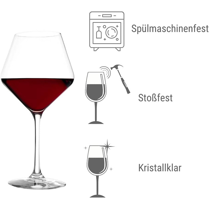 Келихи для білого вина Stlzle Lausitz Revolution 365 мл I Келихи для білого вина Набір з 6 келихів для благородного кришталю I Келихи для вина Можна мити в посудомийній машині I Набір келихів для білого вина ударостійкий I найвищої якості (545 мл келихи д