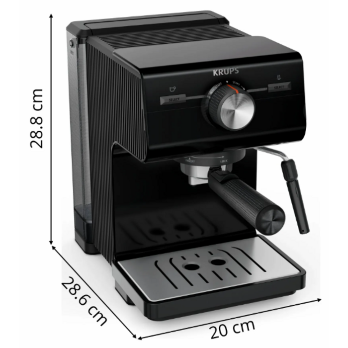 Кофеварка эспрессо Krups XP381810 OPIO BLK (7076115)