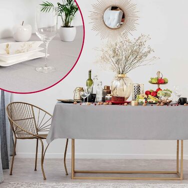 Скатертина з захистом від плям, біла 160 x 220 см DecoHomeTextil Heimtextilmanufaktur