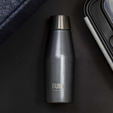 Бутылка металлическая Built Charcoal, с двойными стенками, 330 мл