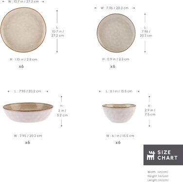 Набір посуду Karaca Aria Stoneware 24 предмети на 6 персон