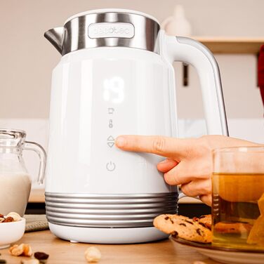 Чайник электрический 2200 Вт 1,7 л белый ThermoSense 600 Touch Cecotec