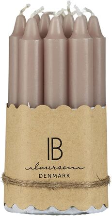 Набір з 10 тонких конічних свічок 1,3 х 10 см, блідо-рожевий IB Laursen