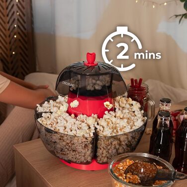 Машина для попкорну 1200 Вт, 4,5 л червона Fun&Taste P'Corn Lotus Cecotec