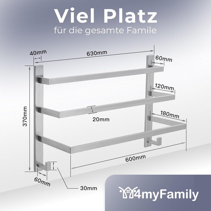 Тримач для рушників 63 х 37 см 4myFamily
