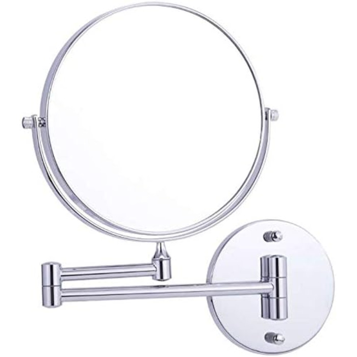 Дзеркало косметичне настінне 20 см з 5-кратним збільшенням, Vialex