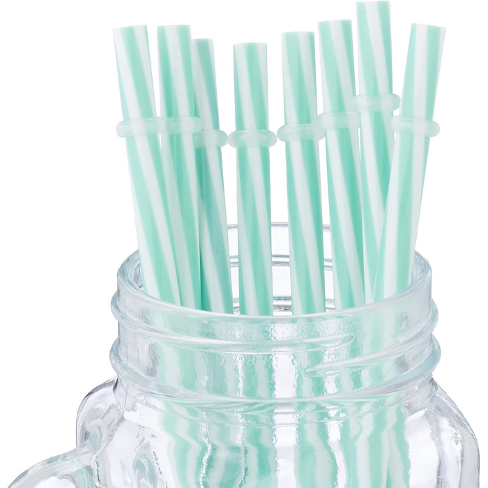 Склянки для напоїв з кришкою та трубочкою 500 мл Relaxdays