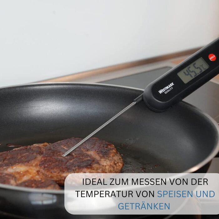 Термометр для проколов Westmark, диапазон измерения от 0 C до 200 C / от 32 F до 392 F, нержавеющая сталь/пластик, серебристый/черный/красный, 12782280 (, без батареек)