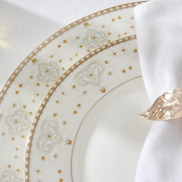 Столовий сервіз на 6 персон, 20 предметів, білий/сріблястий OSAKA MULTI CASA MEX