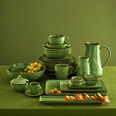 Цукорниця Rose&Tulpani Milano CONCERTO VERDE OLIVA, керамограніт, олива, 250 мл