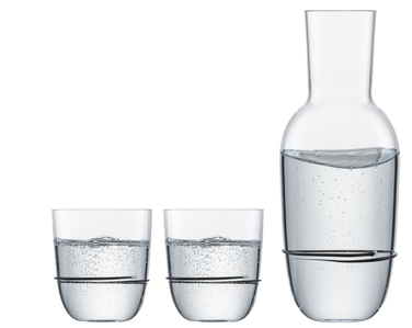 Графин для воды со стаканами, набор 3 предмета, черный Aura Zwiesel Glas