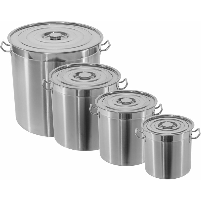 Каструля з нержавіючої сталі для кейтерингу 20 л з кришкою 30 см ONPIRA