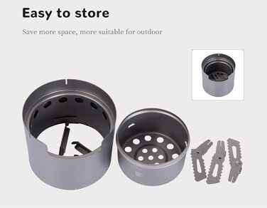 Титанова дров'яна піч зі знімними підставками iBasingo