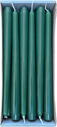 Набір з 12 конічних свічок 2,3 x 25 см, темно-зелений Nordring