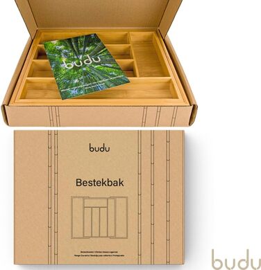 Лоток для столових приборів budu 47 (глибина 47 см) виготовлений з - Органайзер для кухонних шухляд - Висувний - Органайзер для кухонних шухляд (33,5 см, бамбук)