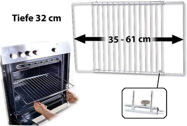 Решетка для духовки раздвижная 35-61 см Rosenstein & Söhne
