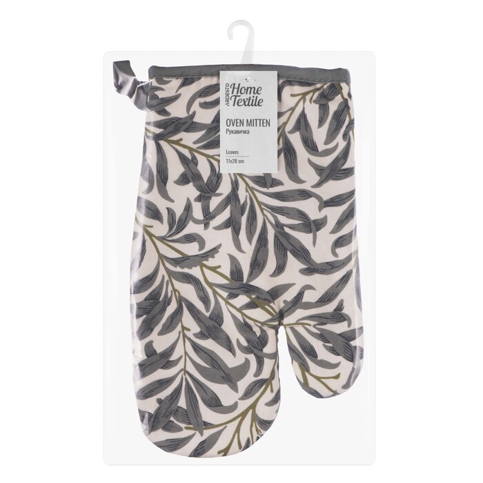 Рукавичка Ardesto Leaves 17х28см, 90% поліестер, 10% бавовна