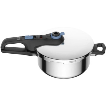 Tefal Скороварка Secure Trendy, 4л, с паровой корзиной, нержавеющая сталь, пластик