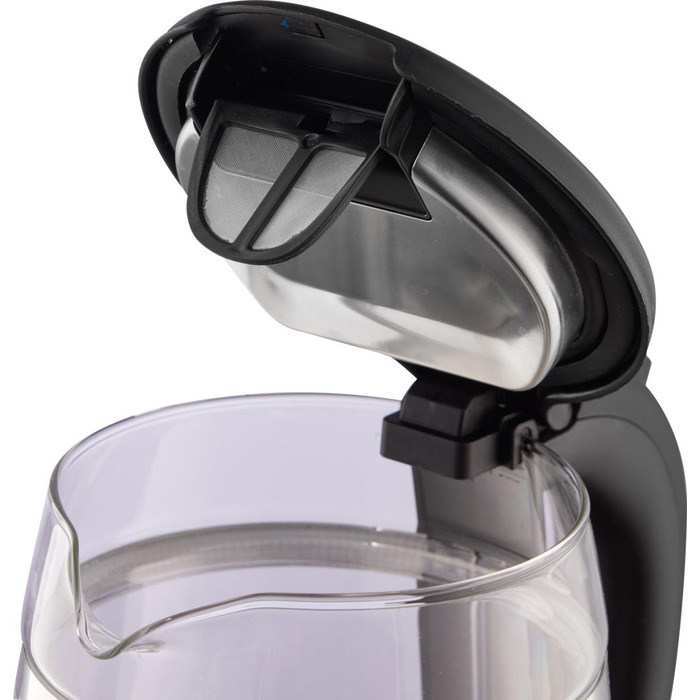 Gorenje Электрочайник 1.7л, 2,200 Вт, strix контроль, стекло, черный