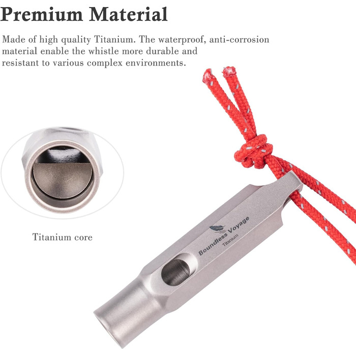 Аварійні свистки безпеки виживання зі шнурком 2 шт. iBasingo