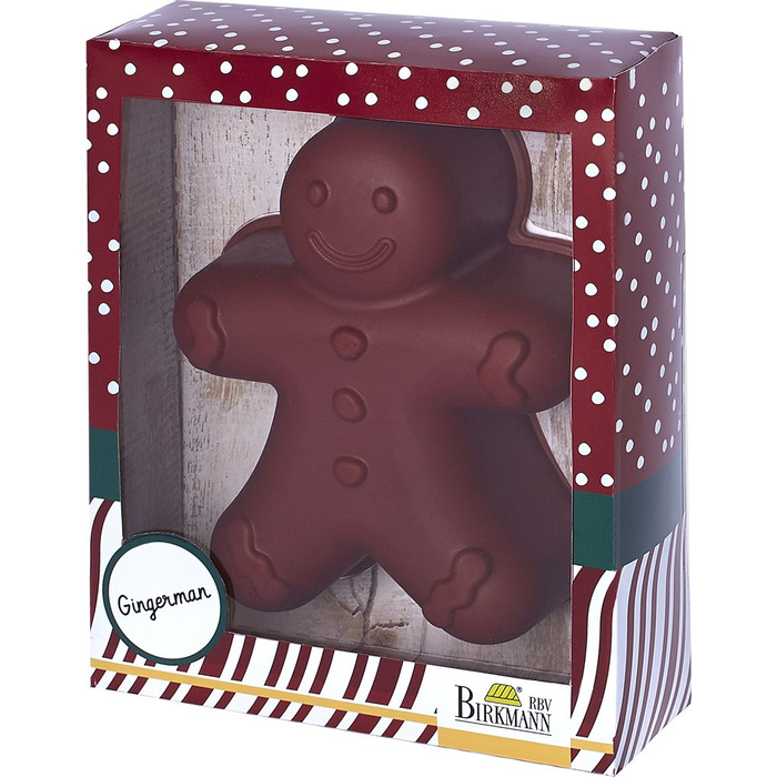 Форма для випічки у вигляді пряникового чоловічка, 15 х 12 х 4 см, коричнева, RBV Birkmann
